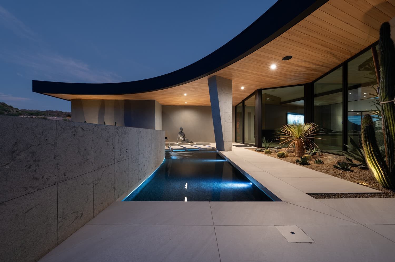Murry — spa lit at night