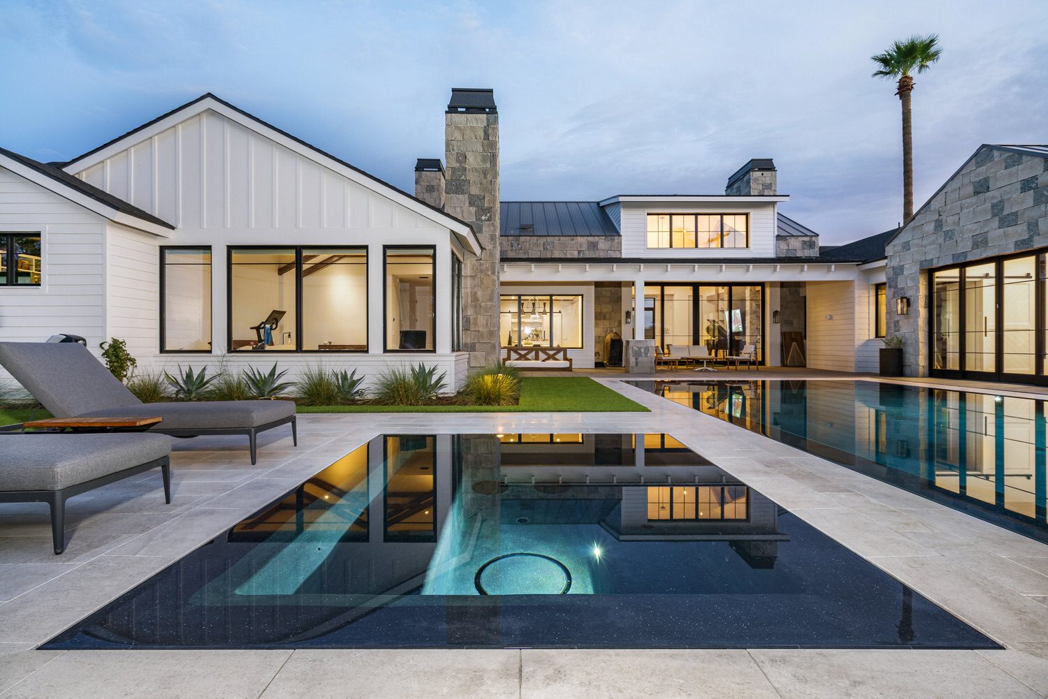 Modern farmhouse pool