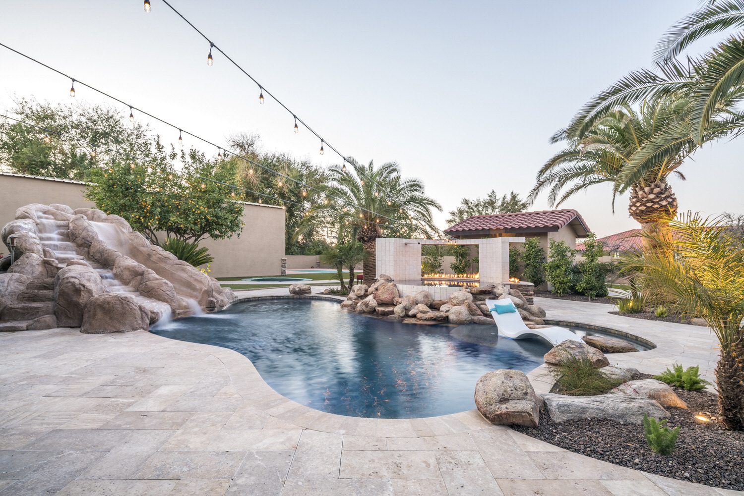 Freeform pool and spa