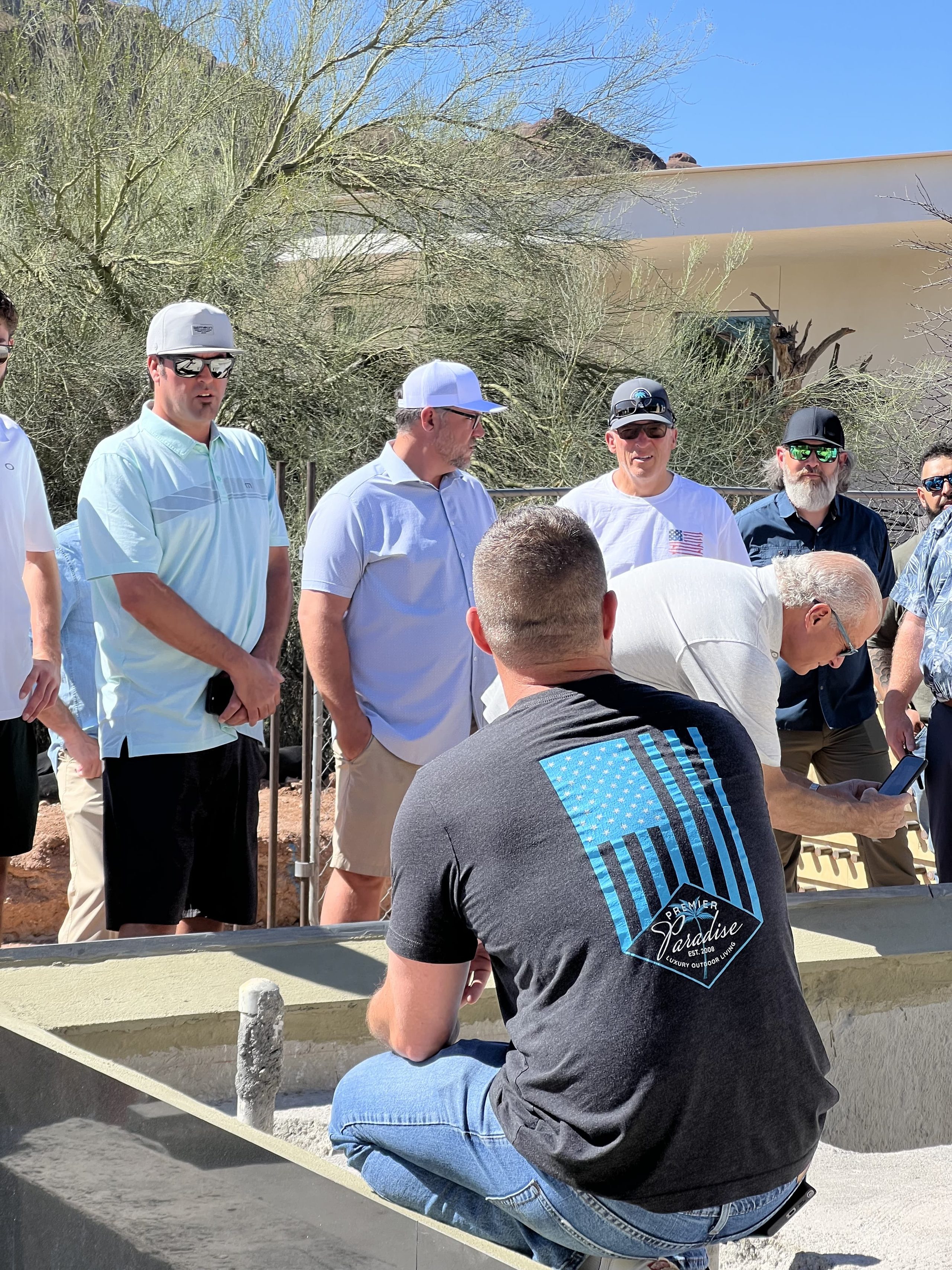Tributary Revelation members gathered on a project site